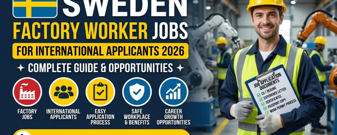 Sweden Factory Worker Jobs 2026 – Complete Guide for International Applicants